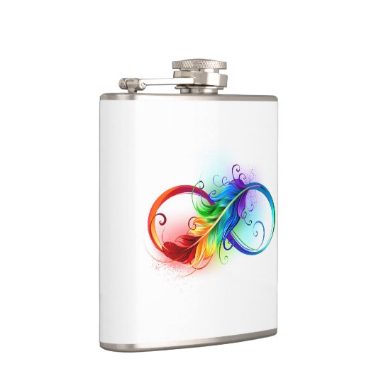 Infineensymbool met regenboogvanger heupfles (Rechts)