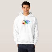 Infineensymbool met regenboogvanger hoodie (Voorkant volledig)