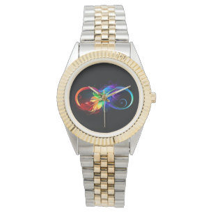 Infineensymbool met regenboogvanger horloge