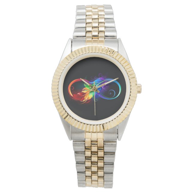 Infineensymbool met regenboogvanger horloge (Voorkant)