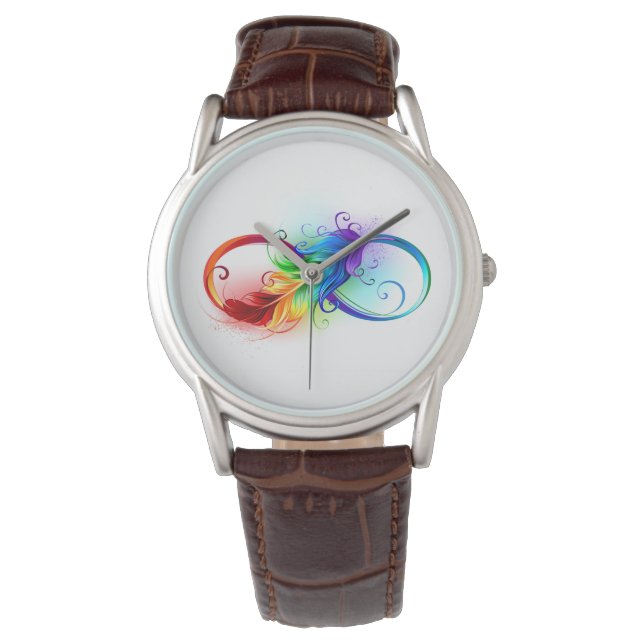Infineensymbool met regenboogvanger horloge (Voorkant)