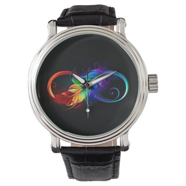 Infineensymbool met regenboogvanger horloge (Voorkant)