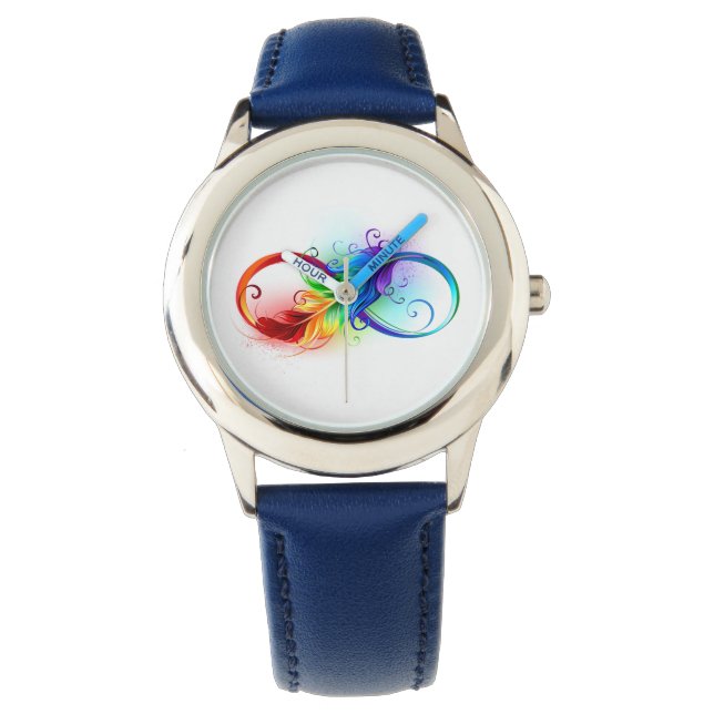 Infineensymbool met regenboogvanger horloge (Voorkant)