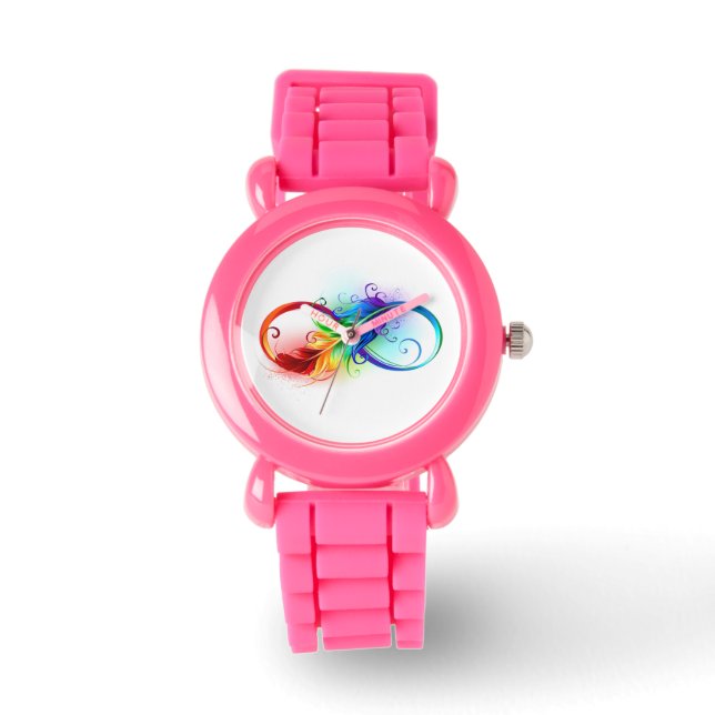 Infineensymbool met regenboogvanger horloge (Voorkant)