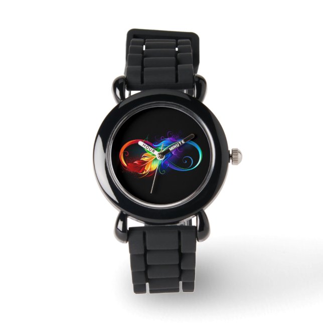 Infineensymbool met regenboogvanger horloge (Voorkant)