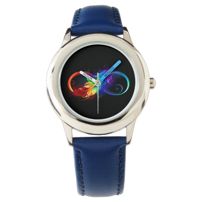 Infineensymbool met regenboogvanger horloge (Voorkant)
