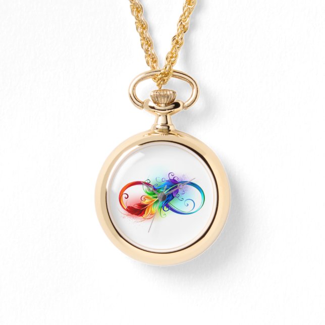 Infineensymbool met regenboogvanger horloge (Voorkant)