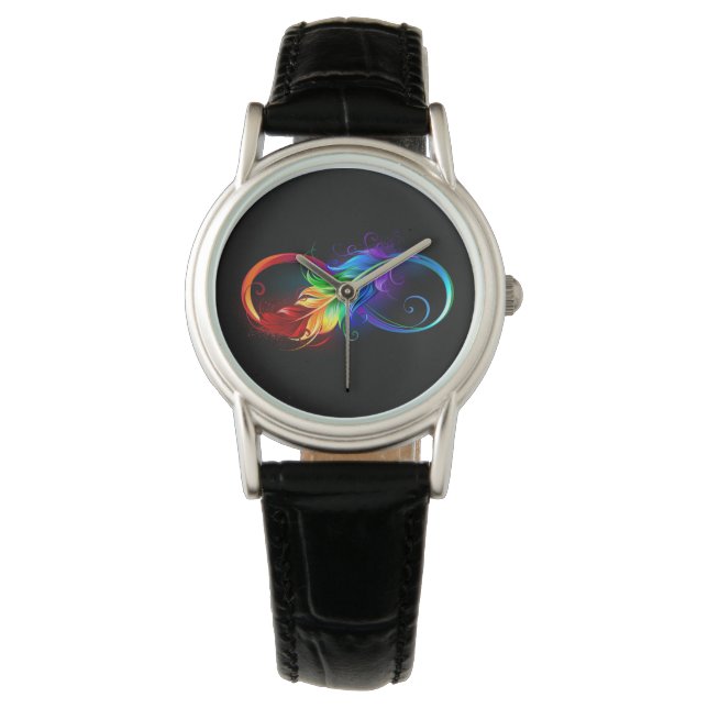 Infineensymbool met regenboogvanger horloge (Voorkant)