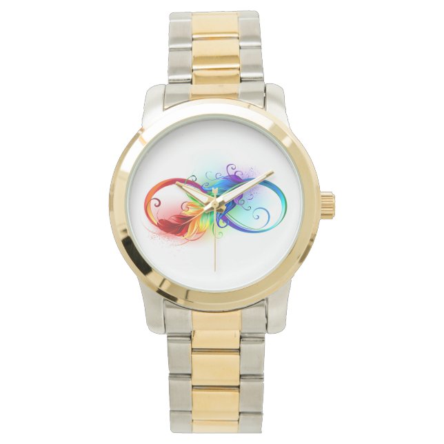 Infineensymbool met regenboogvanger horloge (Voorkant)