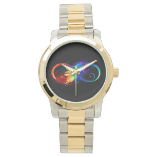 Infineensymbool met regenboogvanger horloge
