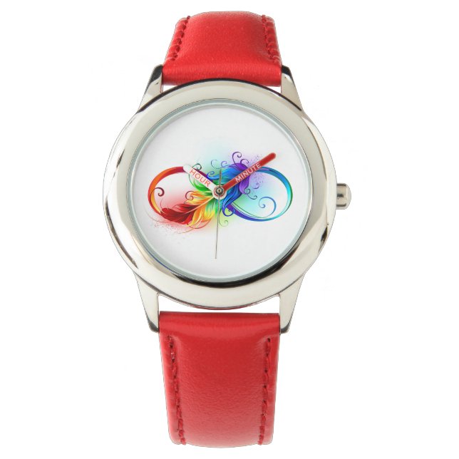 Infineensymbool met regenboogvanger horloge (Voorkant)