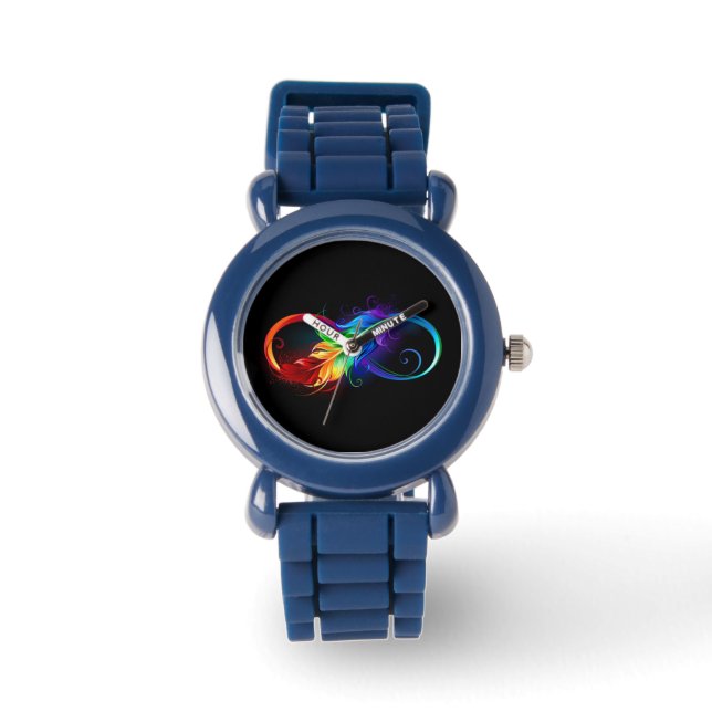 Infineensymbool met regenboogvanger horloge (Voorkant)