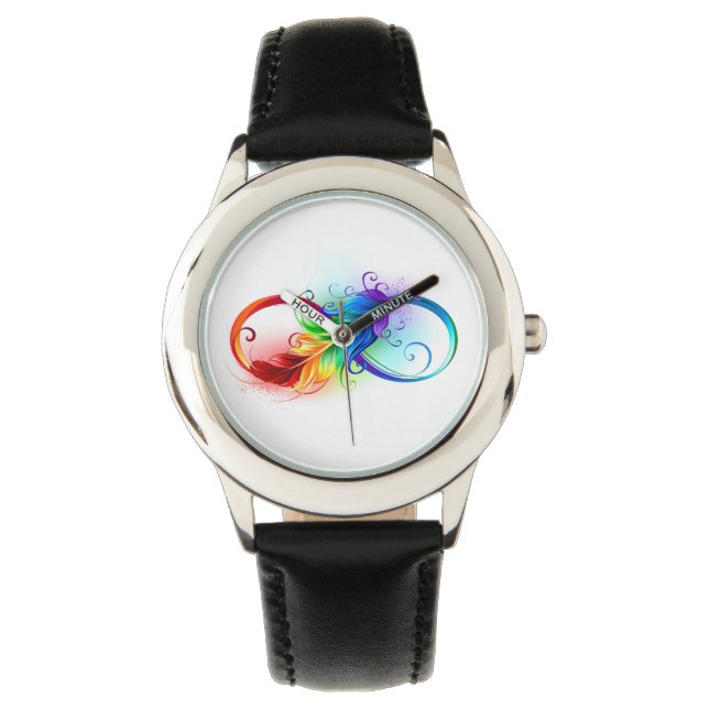 Infineensymbool met regenboogvanger horloge (Voorkant)