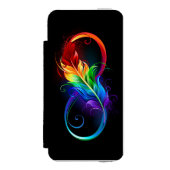 Infineensymbool met regenboogvanger incipio iPhone portemonnee hoesje (Voorkant Agenda)