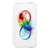 Infineensymbool met regenboogvanger incipio iPhone portemonnee hoesje (Voorkant Agenda)