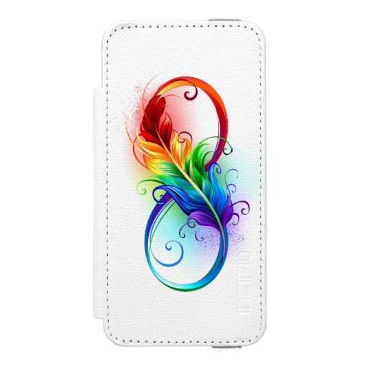 Infineensymbool met regenboogvanger incipio iPhone portemonnee hoesje (Voorkant Agenda)