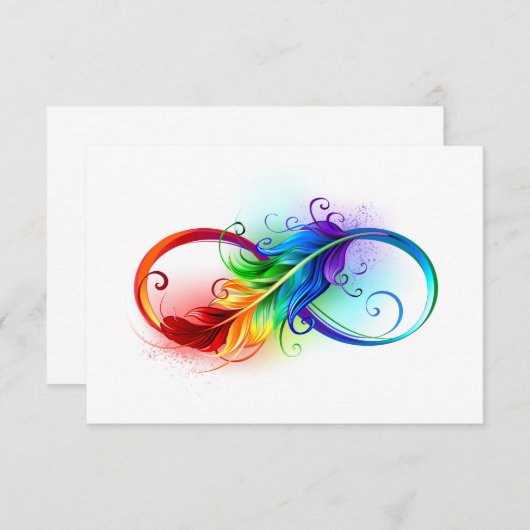 Infineensymbool met regenboogvanger informatiekaartje (Voorkant / Achterkant)