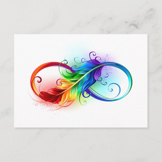 Infineensymbool met regenboogvanger informatiekaartje (Voorkant)