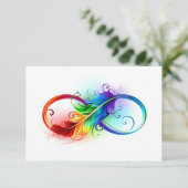 Infineensymbool met regenboogvanger informatiekaartje (Staand voorkant)