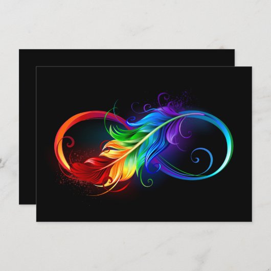 Infineensymbool met regenboogvanger informatiekaartje (Voorkant / Achterkant)