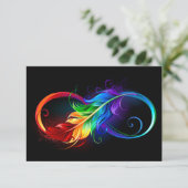 Infineensymbool met regenboogvanger informatiekaartje (Staand voorkant)