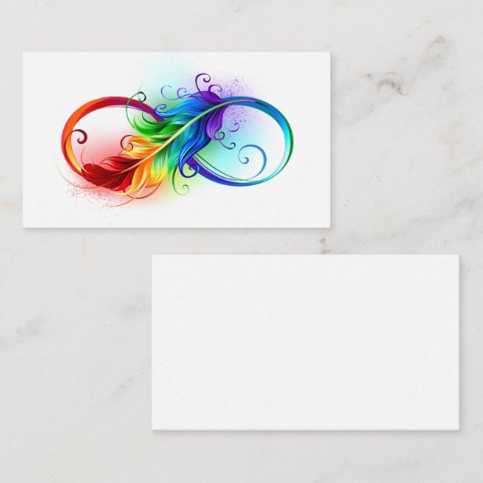 Infineensymbool met regenboogvanger informatiekaartje (Voorkant / Achterkant)