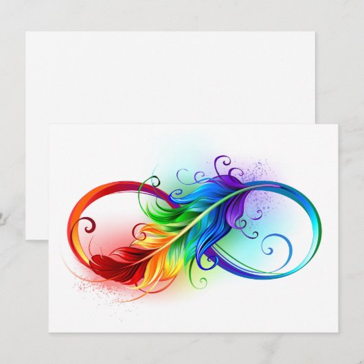 Infineensymbool met regenboogvanger informatiekaartje (Voorkant / Achterkant)