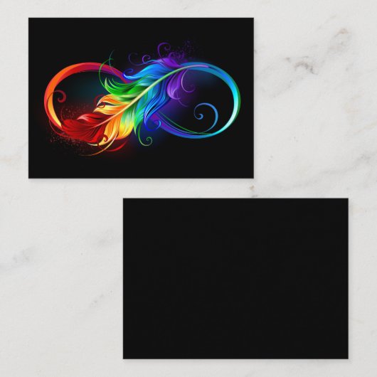 Infineensymbool met regenboogvanger informatiekaartje (Voorkant / Achterkant)