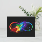 Infineensymbool met regenboogvanger kaart (Staand voorkant)