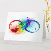 Infineensymbool met regenboogvanger kaart (Gele Bloem)