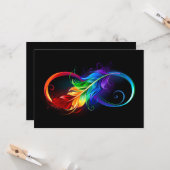 Infineensymbool met regenboogvanger kaart (Voorkant / Achterkant in situ)