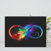 Infineensymbool met regenboogvanger kaart (Staand voorkant)