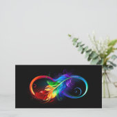 Infineensymbool met regenboogvanger kaart (Staand voorkant)