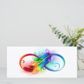 Infineensymbool met regenboogvanger kaart (Staand voorkant)