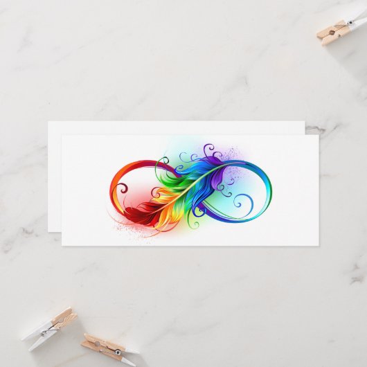 Infineensymbool met regenboogvanger kaart (Voorkant / Achterkant in situ)