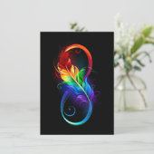 Infineensymbool met regenboogvanger kaart (Staand voorkant)