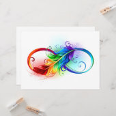 Infineensymbool met regenboogvanger kaart (Voorkant / Achterkant in situ)