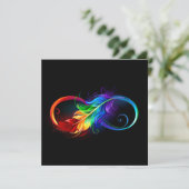 Infineensymbool met regenboogvanger kaart (Staand voorkant)