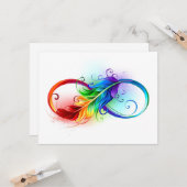 Infineensymbool met regenboogvanger kaart (Voorkant / Achterkant in situ)