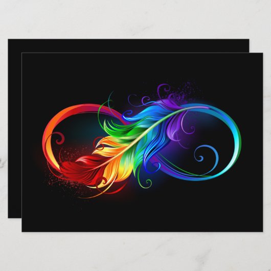 Infineensymbool met regenboogvanger kaart (Voorkant / Achterkant)