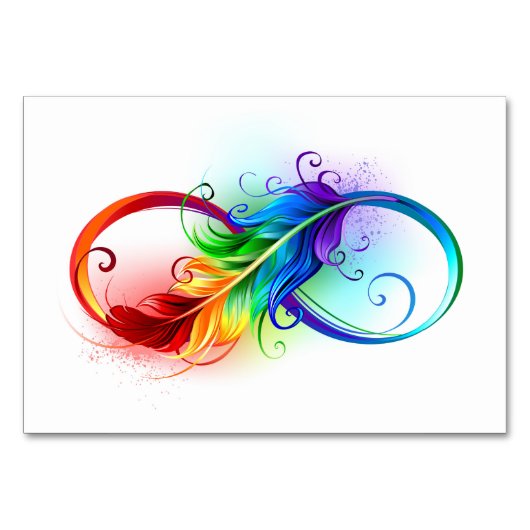 Infineensymbool met regenboogvanger kaart (Voorkant)