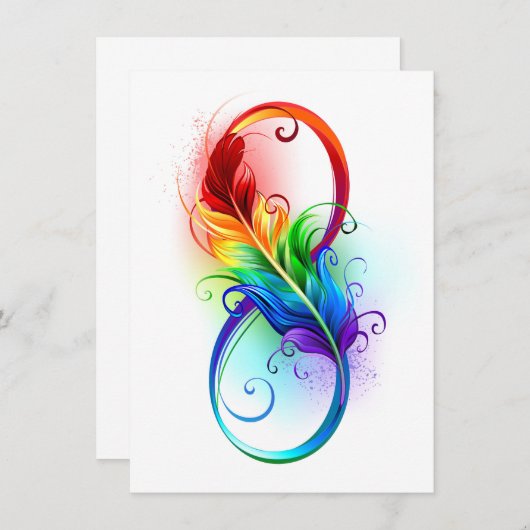 Infineensymbool met regenboogvanger kaart (Voorkant / Achterkant)