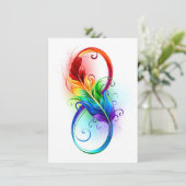 Infineensymbool met regenboogvanger kaart (Staand voorkant)