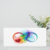 Infineensymbool met regenboogvanger kaart (Staand voorkant)