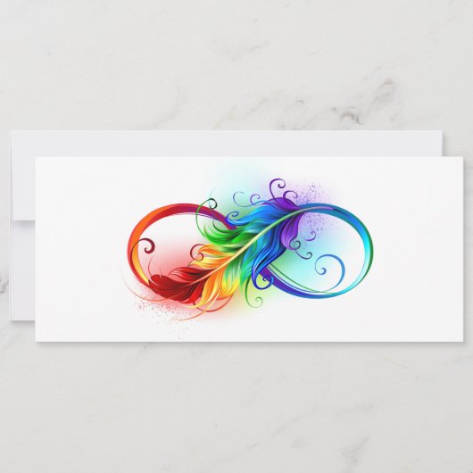 Infineensymbool met regenboogvanger kaart (Voorkant)