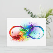 Infineensymbool met regenboogvanger kaart (Staand voorkant)