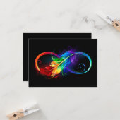 Infineensymbool met regenboogvanger kaart (Voorkant / Achterkant in situ)