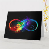 Infineensymbool met regenboogvanger kaart (Gele Bloem)