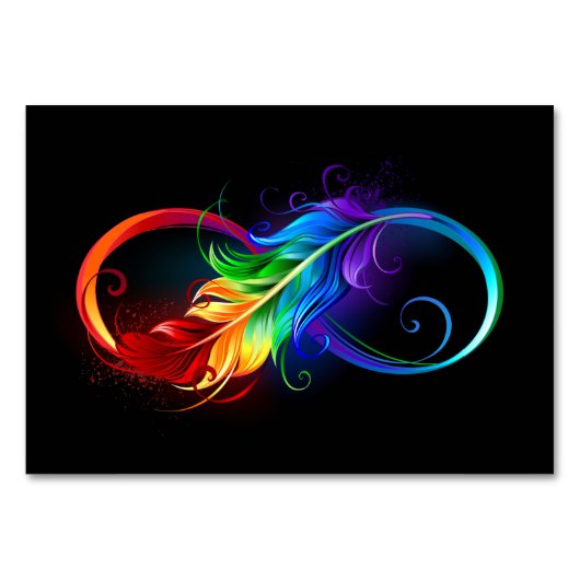 Infineensymbool met regenboogvanger kaart (Voorkant)