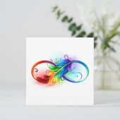 Infineensymbool met regenboogvanger kaart (Staand voorkant)